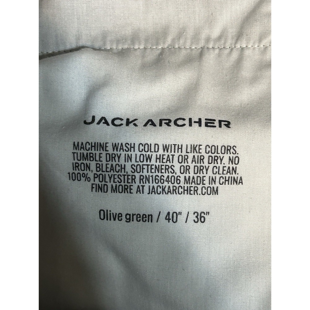 jack archer pants Olive Green Men 40x36 Chino Performance Jetsetter Stretch - Picture 6 of 11